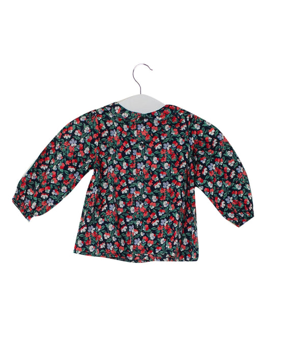 A Navy Long Sleeve Tops from Bonpoint in size 3-6M for girl. (Back View)