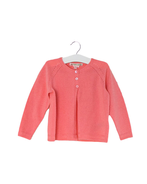A Pink Cardigans from Bonpoint in size 2T for girl. (Front View)