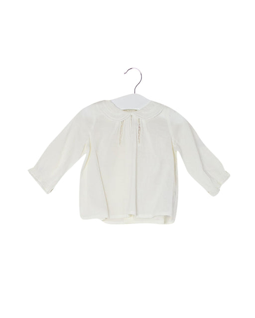 A Ivory Long Sleeve Tops from Bonpoint in size 3-6M for girl. (Front View)