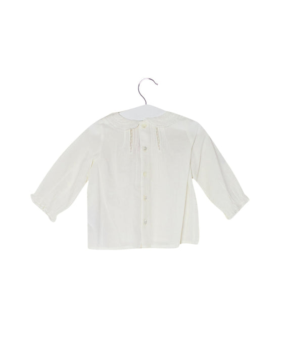 A Ivory Long Sleeve Tops from Bonpoint in size 3-6M for girl. (Back View)