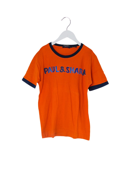 A Orange Short Sleeve T Shirts from Paul & Shark in size 8Y for boy. (Front View)
