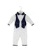 A White Long Sleeve Jumpsuits from Chickeeduck in size 6-12M for boy. (Front View)
