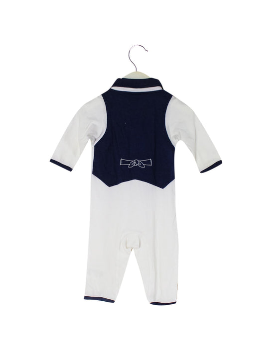 A White Long Sleeve Jumpsuits from Chickeeduck in size 6-12M for boy. (Back View)