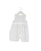 A White Rompers from Chickeeduck in size 6-12M for girl. (Front View)