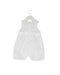 A White Rompers from Chickeeduck in size 6-12M for girl. (Back View)