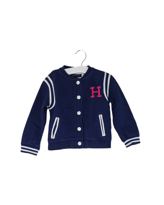 A Navy Lightweight Jackets from Tommy Hilfiger in size 2T for girl. (Front View)