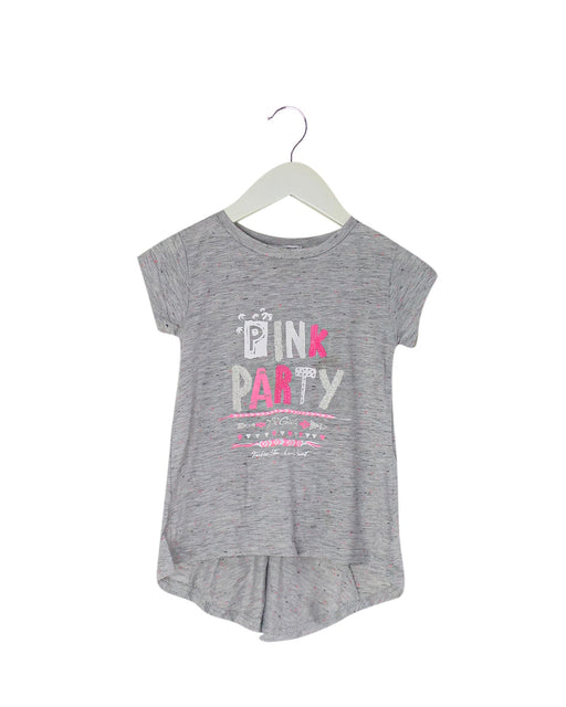 A Grey Short Sleeve Tops from 3Pommes in size 2T for girl. (Front View)