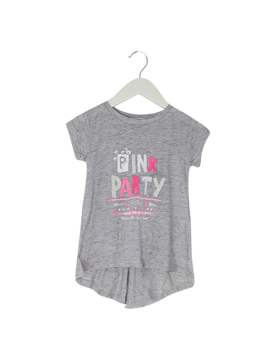 A Grey Short Sleeve Tops from 3Pommes in size 2T for girl. (Front View)