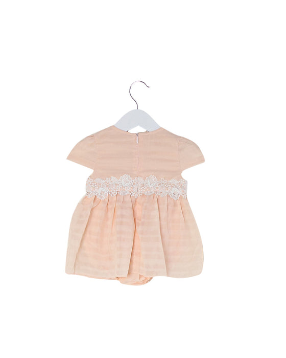 A Pink Short Sleeve Dresses from Chickeeduck in size 6-12M for girl. (Back View)