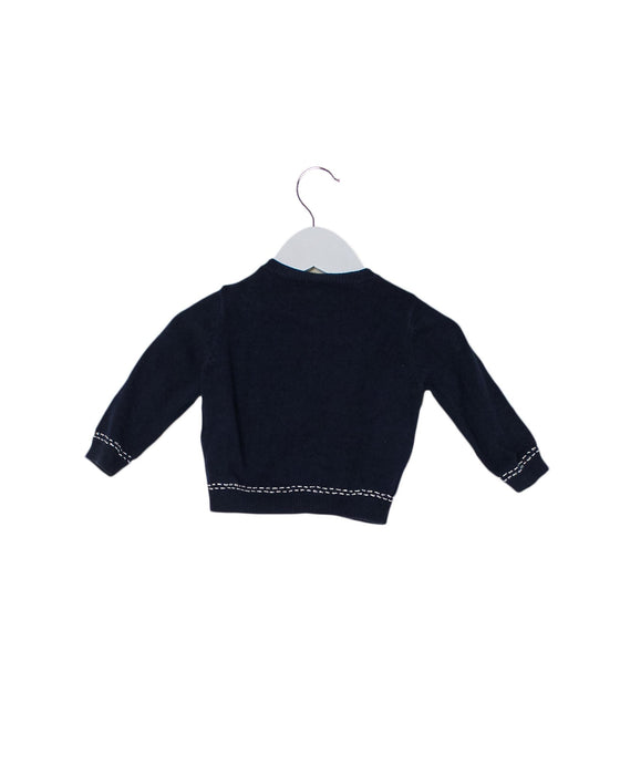 A Navy Cardigans from Seed in size 3-6M for girl. (Back View)