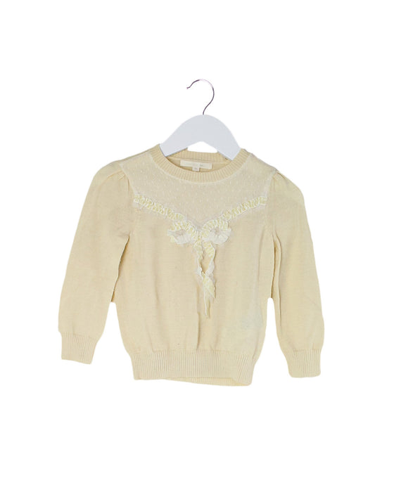 A Beige Crewneck Sweatshirts from Nicholas & Bears in size 2T for girl. (Front View)