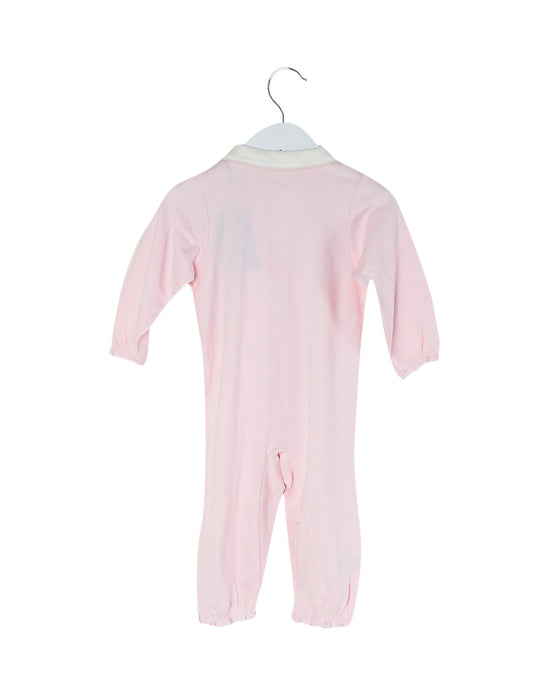 A Pink Long Sleeve Jumpsuits from Chickeeduck in size 6-12M for girl. (Back View)