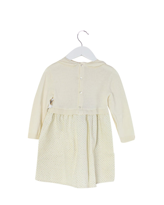 A Ivory Sweater Dresses from Gusella in size 12-18M for girl. (Back View)
