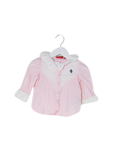 A Pink Long Sleeve Tops from Ferrari in size 6-12M for girl. (Front View)