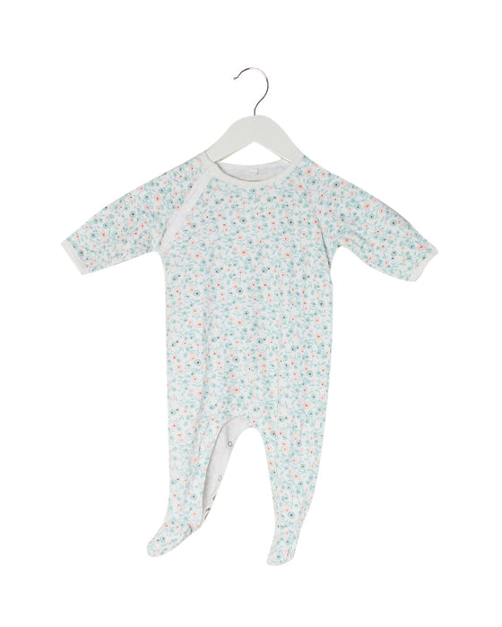 A Green Long Sleeve Jumpsuits from Petit Bateau in size 3-6M for girl. (Front View)