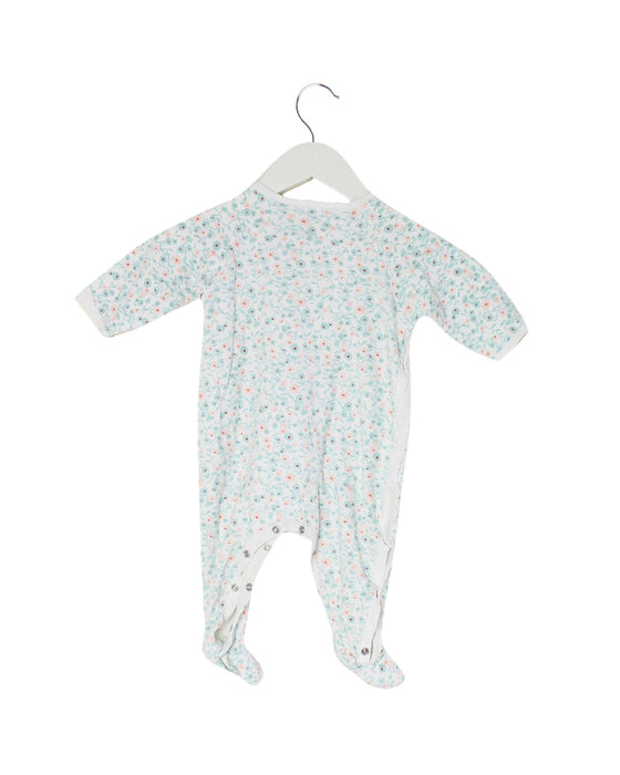 A Green Long Sleeve Jumpsuits from Petit Bateau in size 3-6M for girl. (Back View)