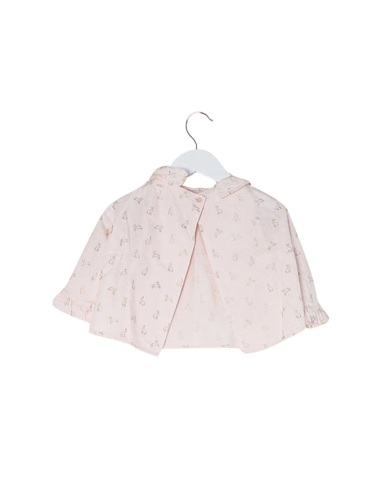 A Pink Long Sleeve Tops from Nanos in size 6-12M for girl. (Back View)