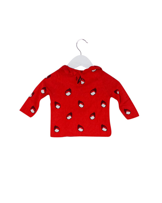 A Red Knit Sweaters from Jacadi in size 3-6M for girl. (Back View)