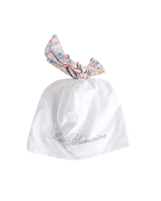 A White Beanies from Miss Blumarine in size 6-12M for girl. (Front View)
