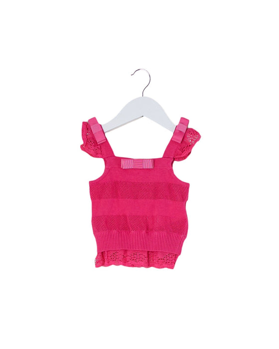 A Pink Sleeveless Tops from Nicholas & Bears in size 6-12M for girl. (Front View)