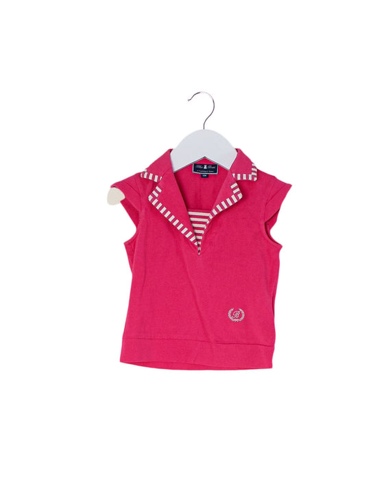 A Pink Short Sleeve Tops from Nicholas & Bears in size 6-12M for girl. (Front View)