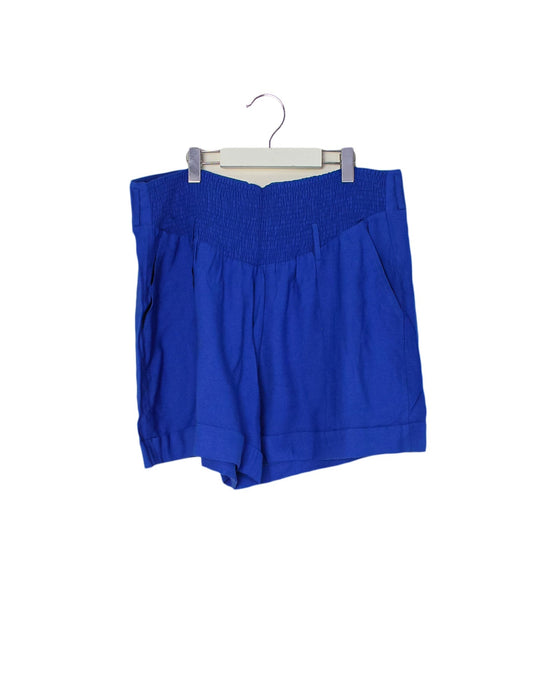 A Blue Shorts from Pomkin in size L for maternity. (Front View)