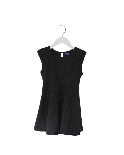 A Grey Sleeveless Dresses from Polo Ralph Lauren in size 4T for girl. (Front View)