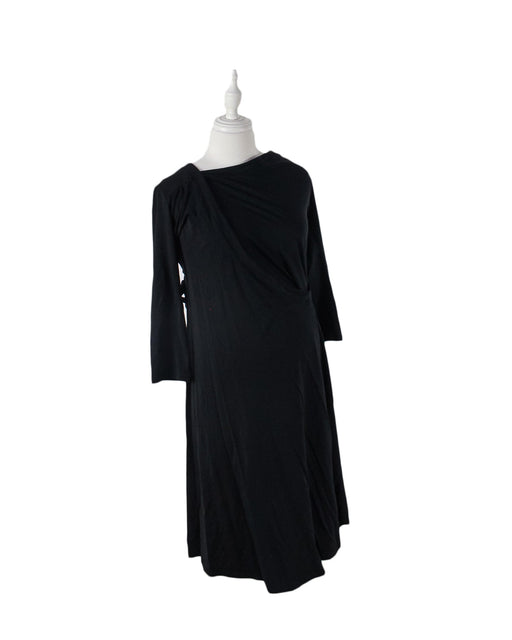 A Black Short Sleeve Dresses from Slacks & Co in size M for maternity. (Front View)