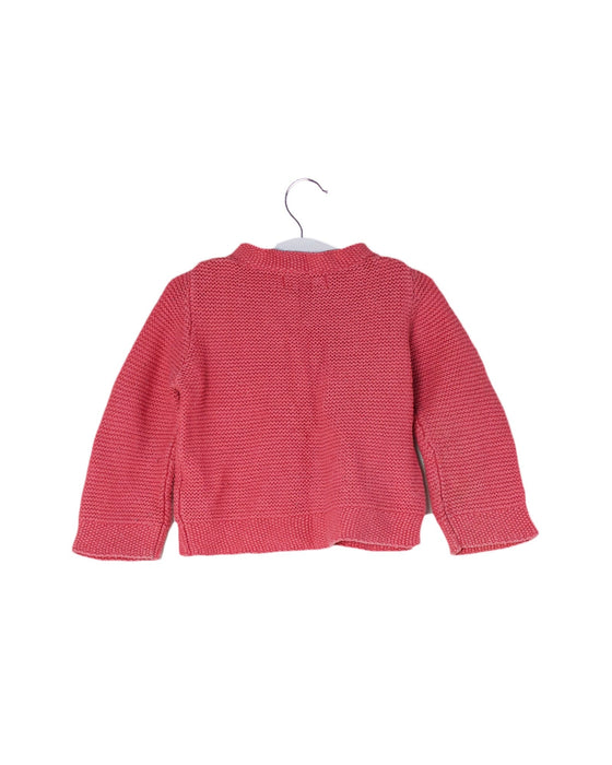 A Pink Cardigans from Jacadi in size 3-6M for girl. (Back View)