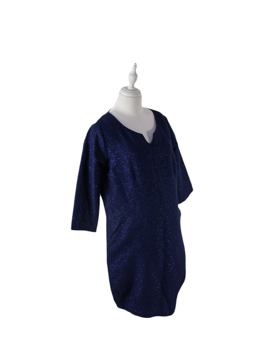 A Navy Short Sleeve Dresses from Fragile in size S for maternity. (Front View)