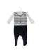A Navy Long Sleeve Jumpsuits from Steiff in size 0-3M for boy. (Front View)