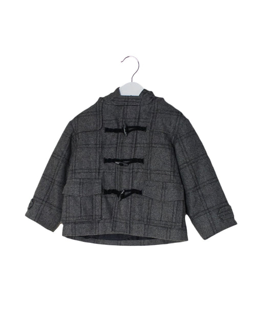 A Grey Coats from Jacadi in size 3T for girl. (Front View)