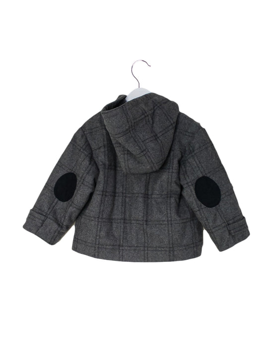 A Grey Coats from Jacadi in size 3T for girl. (Back View)