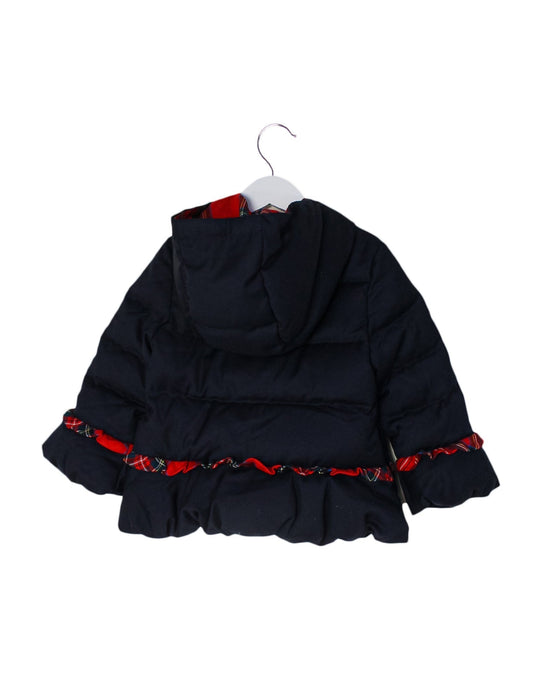 A Navy Puffer/Quilted Jackets from Nicholas & Bears in size 4T for girl. (Back View)