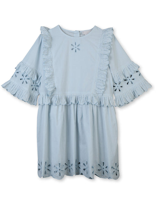 A Blue Short Sleeve Dresses from Stella McCartney in size 3T for girl. (Front View)