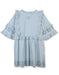 A Blue Short Sleeve Dresses from Stella McCartney in size 3T for girl. (Front View)