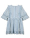 A Blue Short Sleeve Dresses from Stella McCartney in size 3T for girl. (Back View)