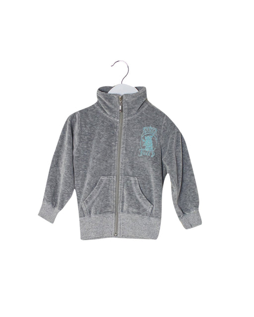 A Grey Lightweight Jackets from Juicy Couture in size 5T for girl. (Front View)