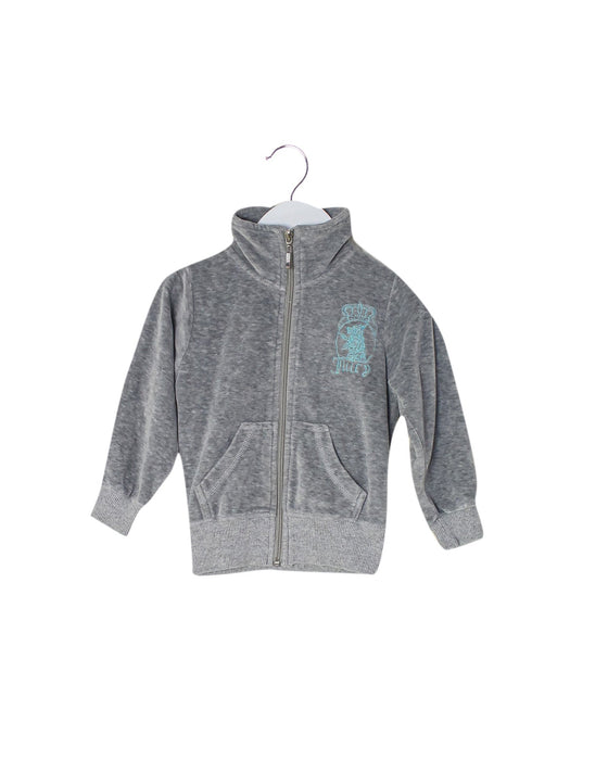 A Grey Lightweight Jackets from Juicy Couture in size 5T for girl. (Front View)