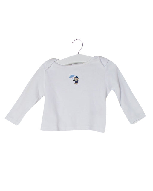 A White Long Sleeve Tops from The Little White Company in size 3-6M for neutral. (Front View)
