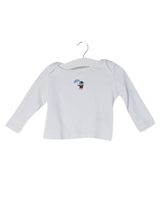 A White Long Sleeve Tops from The Little White Company in size 3-6M for neutral. (Front View)