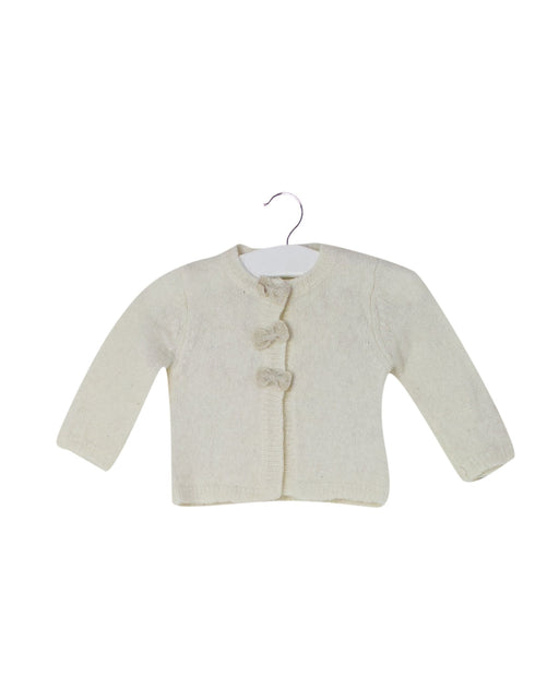 A Ivory Cardigans from Bout'Chou in size 6-12M for girl. (Front View)