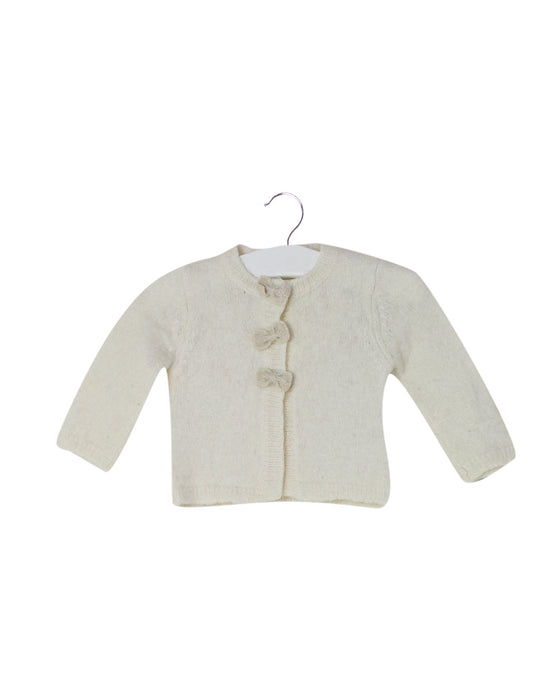 A Ivory Cardigans from Bout'Chou in size 6-12M for girl. (Front View)