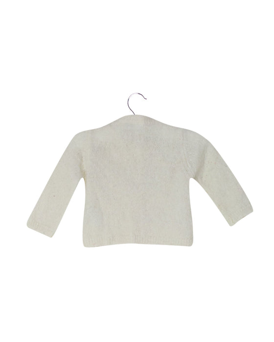 A Ivory Cardigans from Bout'Chou in size 6-12M for girl. (Back View)