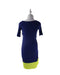 A Navy Short Sleeve Dresses from Seraphine in size XS for maternity. (Back View)