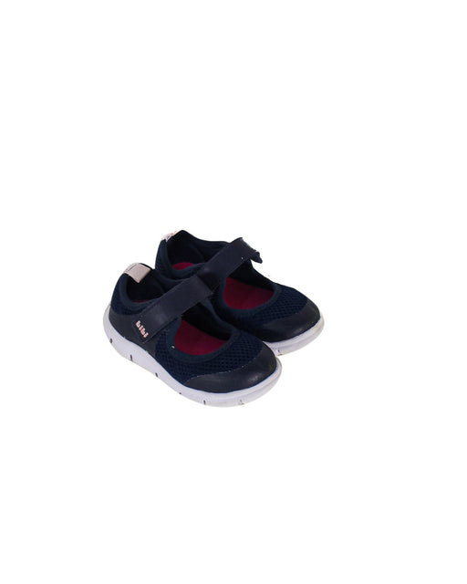 A Navy Sandals from Bibi in size 4T for girl. (Front View)