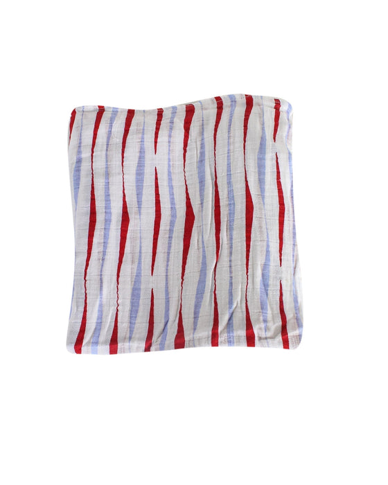 A Red Swaddles from Aden & Anais in size O/S for girl. (Front View)