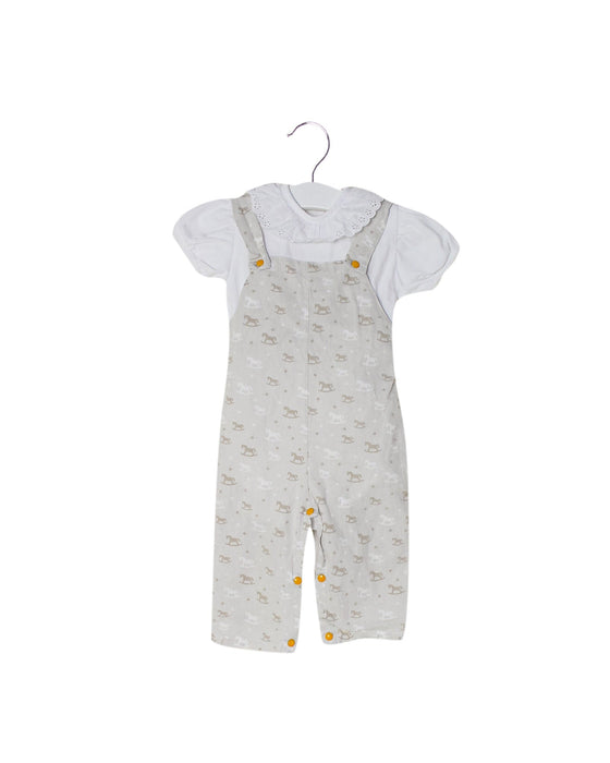 A White Short Sleeve Bodysuits from Dr. Kid in size 6-12M for girl. (Front View)