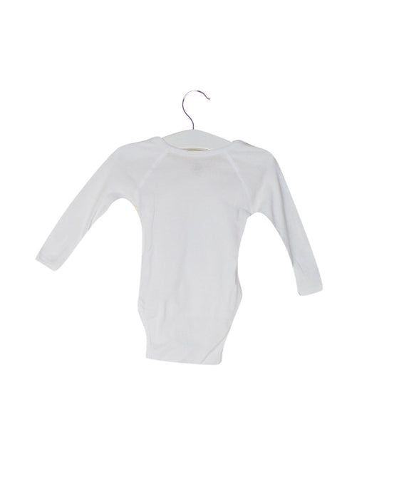 A White Long Sleeve Bodysuits from Petit Bateau in size 3-6M for neutral. (Back View)