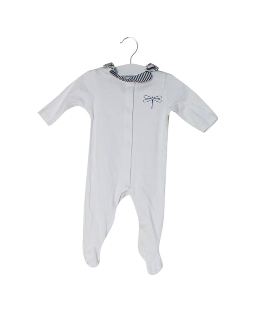 A White Onesies from Jacadi in size 3-6M for girl. (Front View)